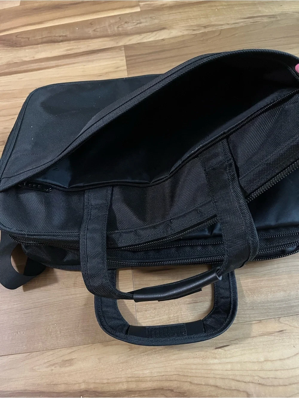 Mancro Black Laptop Briefcase Messenger Bag Multi Compartment